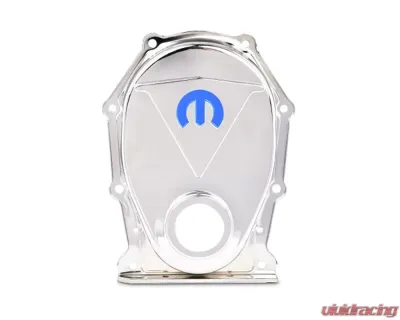 Pro Form Timing Chain Cover w/ Recessed Blue Mopar Omega "M" Emblem Chrome Finish Chrysler Big Block B | RB | Hemi Engines - 440-216