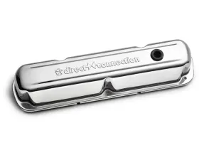 Pro Form Valve Covers Tall Style w/ Embossed Direct Connection Emblem Chrome Finish Pair Chrysler LA | Small Block Engines