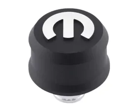 Pro Form Slant-Edge Aluminum Push-In Air Breather Cap w/ Raised & Machined Mopar Emblem Black Crinkle Finish