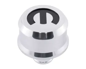 Pro Form Slant-Edge Aluminum Push-In Air Breather Cap w/ Recessed Black Mopar Emblem Polished Finish