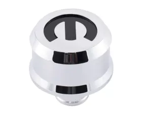 Pro Form Slant-Edge Aluminum Push-In Air Breather Cap w/ Recessed Black Mopar Emblem Chrome Finish
