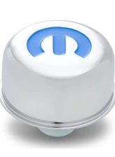 Pro Form Push-In Air Breather Cap w/ Recessed Blue Mopar Omega "M" Emblem Chrome Finish                                     - 440-616 - Image 2