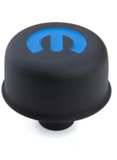 Pro Form Push-In Air Breather Cap w/ Recessed Blue Mopar Omega "M" Emblem Black Crinkle Finish                                     - 440-754 - Image 2