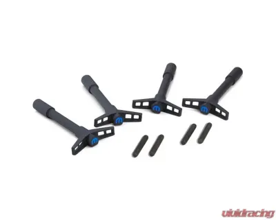 Pro Form Valve Cover Wing Nuts w/ Blue Mopar Emblem Black Crinkle Finish Chrylser LA | B | RB Engines - 440-756