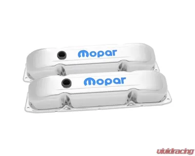 Pro Form Mopar Valve Covers Tall Style w/ Recessed Mopar Emblem Chrome Finish Pair Chrysler Big Block B | RB Engines - 440-813
