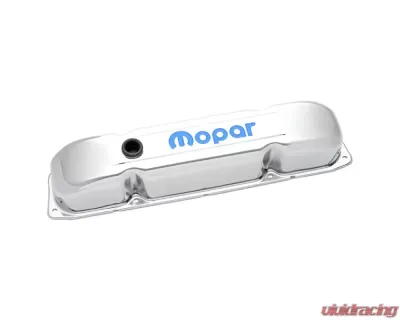 Pro Form Mopar Valve Covers Tall Style w/ Recessed Mopar Emblem Chrome Finish Pair Chrysler Big Block B | RB Engines - 440-813