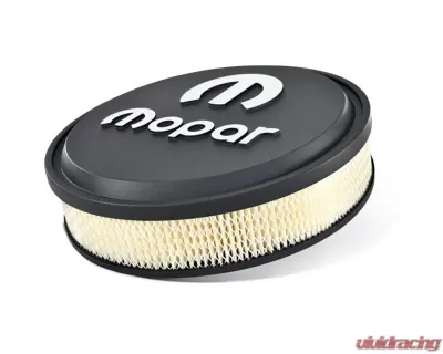 Pro Form Slant-Edge Air Cleaner w/ Underside Boss Raised & Machined Mopar Emblems Black Crinkle Finish - 440-830