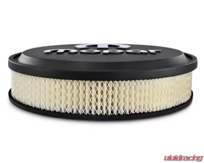 Pro Form Slant-Edge Air Cleaner w/ Underside Boss Raised & Machined Mopar Emblems Black Crinkle Finish - 440-830
