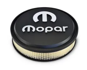 Pro Form Slant-Edge Air Cleaner w/ Underside Boss Raised & Machined Mopar Emblems Black Crinkle Finish