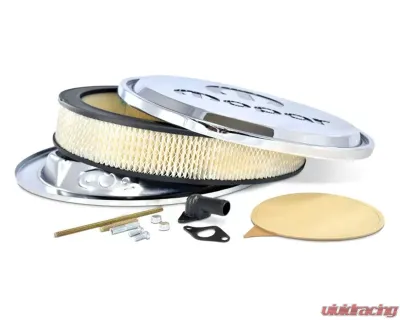 Pro Form Slant-Edge Air Cleaner w/ Underside Boss Recessed Black Mopar Emblems Polished Finish - 440-833