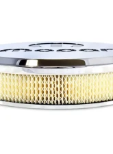 Pro Form Slant-Edge Air Cleaner w/ Underside Boss Recessed Black Mopar Emblems Polished Finish                                     - 440-833 - Image 3