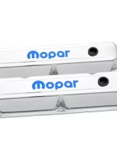 Pro Form Valve Covers Tall Style w/ Recessed Mopar Emblem Chrome Finish Pair Chrysler Small Block LA Engines                                     - 440-905 - Image 2