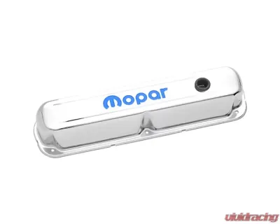 Pro Form Valve Covers Tall Style w/ Recessed Mopar Emblem Chrome Finish Pair Chrysler Small Block LA Engines - 440-905