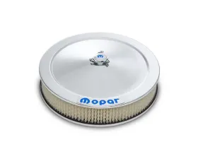 Pro Form Air Cleaner w/ Center Nut Recessed Blue Mopar Emblems Chrome Finish