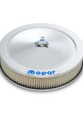 Pro Form Air Cleaner w/ Center Nut Recessed Blue Mopar Emblems Chrome Finish                                     - 440-906 - Image 4