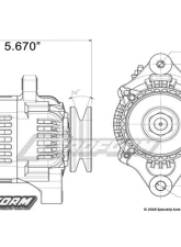 Pro Form 50 Amp Universal 1-Wire Mini Alternator Polished Finish                                     - 66433 - Image 2
