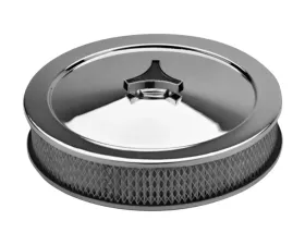 Pro Form Deluxe Model Stamped Steel 10 inch Diameter Air Cleaner w/ Tri-Star Wing Nut Chrome Finish