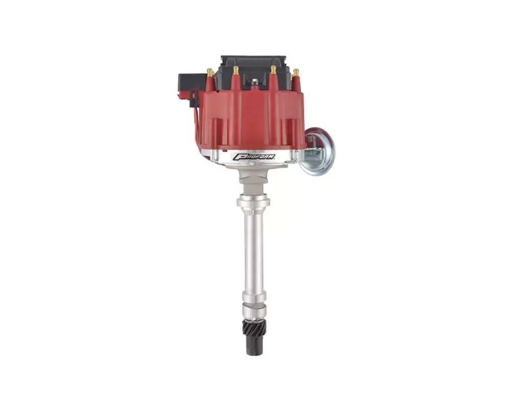Pro Form Red Cap Polished Shaft HEI Distributor Chevy V8 Engines 1955-1982 - 66941R