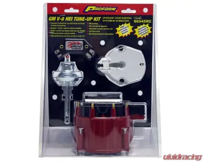 Pro Form GM HEI Distributor w/ Internal Coil Tune-Up Kit Red Cap Chevy V8 Engines 1955-1982 - 66945RC
