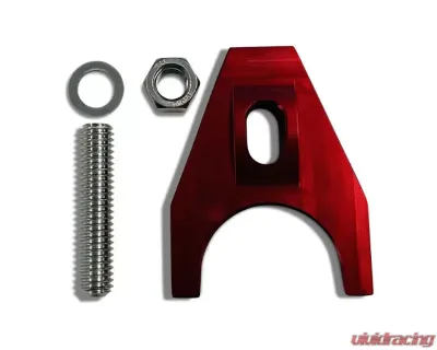 Pro Form Heavy Duty Stud Mount Billet Distributor Clamp Red Finish Chevy V8 | V6 Engines - 66987