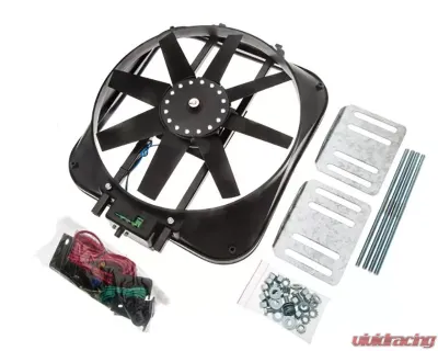Pro Form Universal High Performance Straight Blade Style 2800 CFM 15 inch Electric Fan w/ Shroud & Mounting Kit - 67017