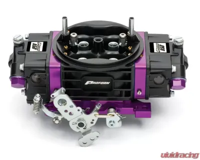 Pro Form Black Race Series Dual Inlet 4-Barrel w/ Mechanical Secondaries Black Diamond Finish 650 CFM Carburetor - 67301