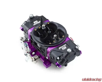 Pro Form Black Race Series Dual Inlet 4-Barrel w/ Mechanical Secondaries Black Diamond Finish 750 CFM Carburetor - 67302