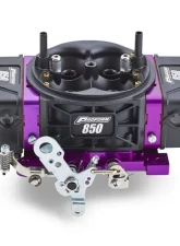 Pro Form Black Race Series Dual Inlet 4-Barrel w/ Mechanical Secondaries Black Diamond Finish 850 CFM Carburetor                                     - 67303 - Image 3