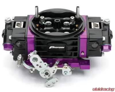 Pro Form Black Race Series Dual Inlet 4-Barrel w/ Mechanical Secondaries Black Diamond Finish 950 CFM Carburetor - 67304