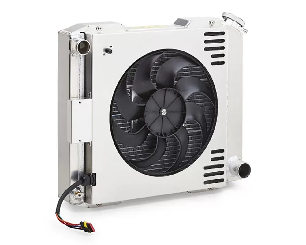 Pro Form Universal Series Inlet on Driver Side 17 inch Core Single Pass Manual Transmission Slim-Fit Radiator System - 69580-17