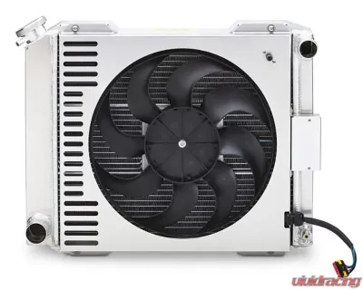 Pro Form Universal Series Inlet on Passenger Side 19 inch Core Single Pass Manual Transmission Slim-Fit Radiator System - 69590-19