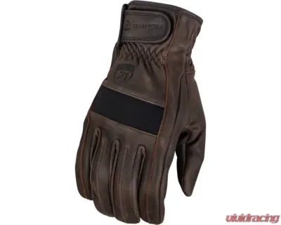 Highway 21 Jab Gloves Full Leather Brown Size Small - 489-0041S