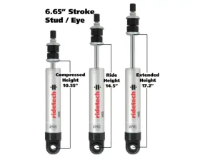Ridetech Rear Adjustable Single Shock 6.65