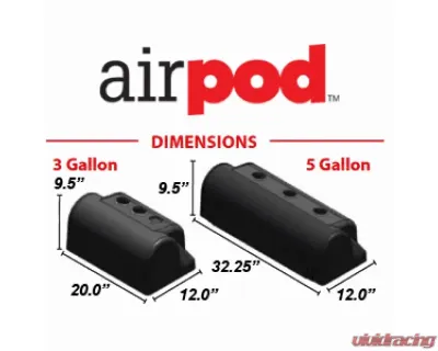 Ridetech 3 Gallon AirPod Cover Chevrolet Camaro | Dodge Charger 1964-2017 - 30314001