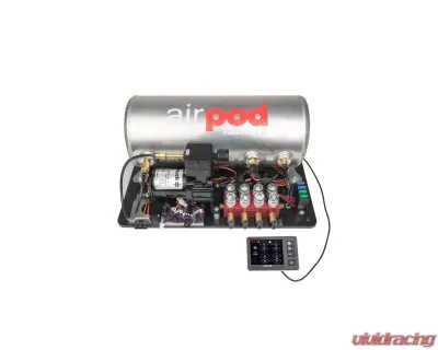 Ridetech RidePro E5 Air Ride Suspension Control System w/ 3 Gallon Single Compressor AirPod & 1/4" Valves - 30514000