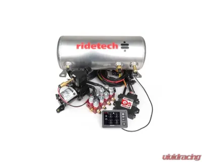 Ridetech RidePro E5 Air Ride Suspension Control System w/ 3 Gallon Single Compressor & 1/4" Valves - 30534000