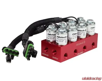 Ridetech RidePro E5 Air Ride Suspension Control System w/ 5 Gallon Dual Compressor & 1/4" Valves - 30534100