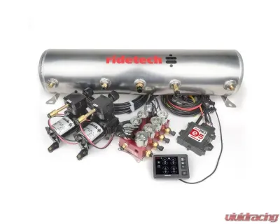 Ridetech RidePro E5 Air Ride Control System w/ 5 Gallon Dual Compressor High Flow Big Red & 3/8" Valves - 30534700