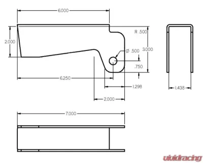 RideTech 6" Upper Shock Relocation Bracket - 90000011