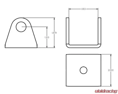 Ridetech 1-3/4" Wide Rod End Bracket - 90000075