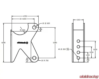 Ridetech Parallel 4 Link Axle Bracket - 90000160