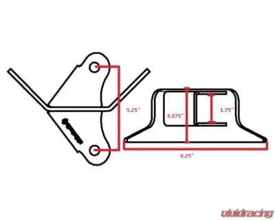 Ridetech Left Parallel 4 Link Frame Bracket - 90000165