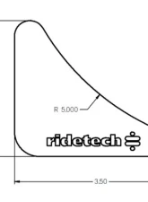 Ridetech 1/8" Mild Steel 2.75" x 3.5" Gusset                                     - 90000202 - Image 2