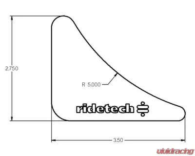 Ridetech 1/8" Mild Steel 2.75" x 3.5" Gusset - 90000202