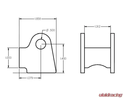 Ridetech Shock Bracket 1.5" Bridge - 90000380