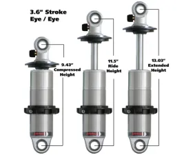 Ridetech Anodized HQ Series Coilover Shock w/ 3.6