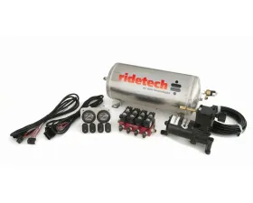 Ridetech 3 Gallon Single Compressor 4-Way Analog Air Ride Suspension Control System Chevrolet Camaro 1967-2002