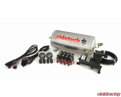 Ridetech 3 Gallon Single Compressor 4-Way Analog Air Ride Suspension Control System Chevrolet Camaro 1967-2002 - 30154000