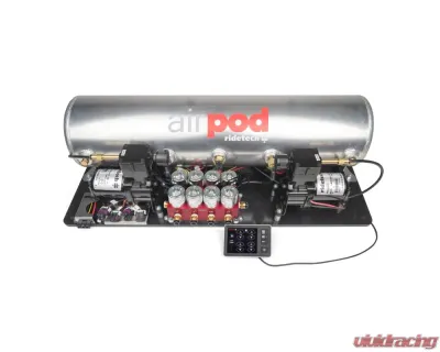 Ridetech RidePro E5 Air Ride Control System w/ 5 Gallon Dual Compressor AirPod Hi-Flow Big Red & 3/8" Valves - 30514700