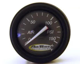 Ridetech Black Face 150psi Dual Needle Air Pressure Gauge w/ Fittings